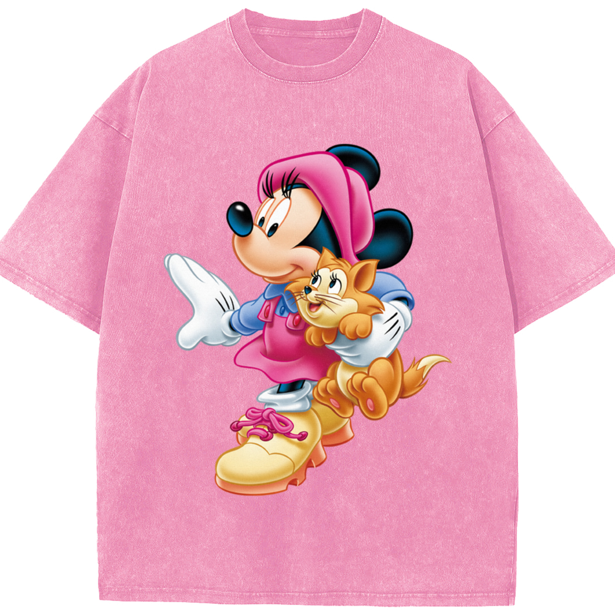 （画像用） ミッキーマウス Mickey Mouse 綿100% ヴィンテージ風 半袖Tシャツ（フロントプリント）